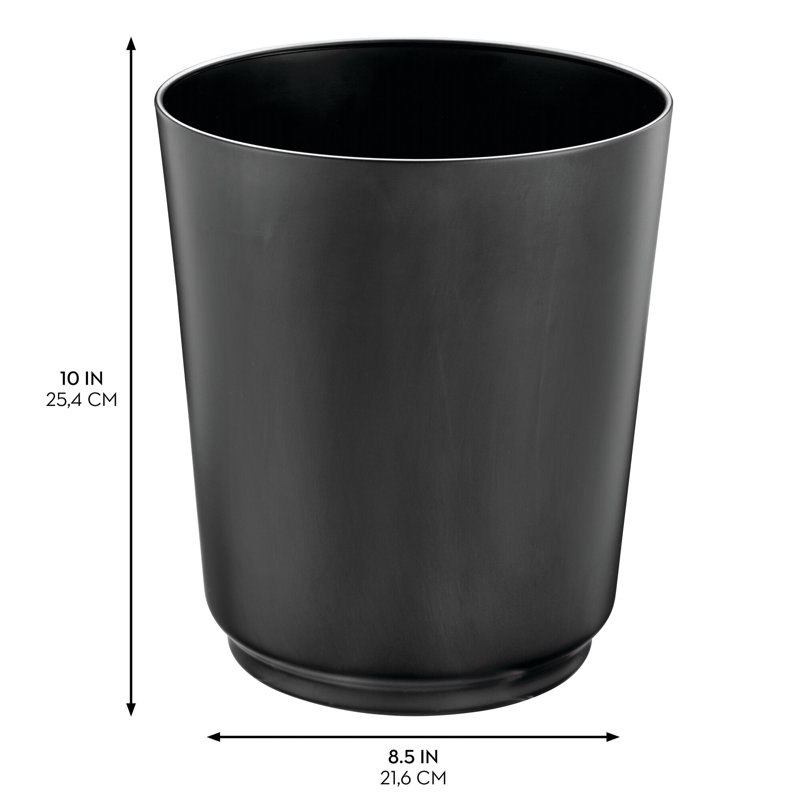 iDesign Austin Bathroom Waste Can - Matte Black | Wayfair